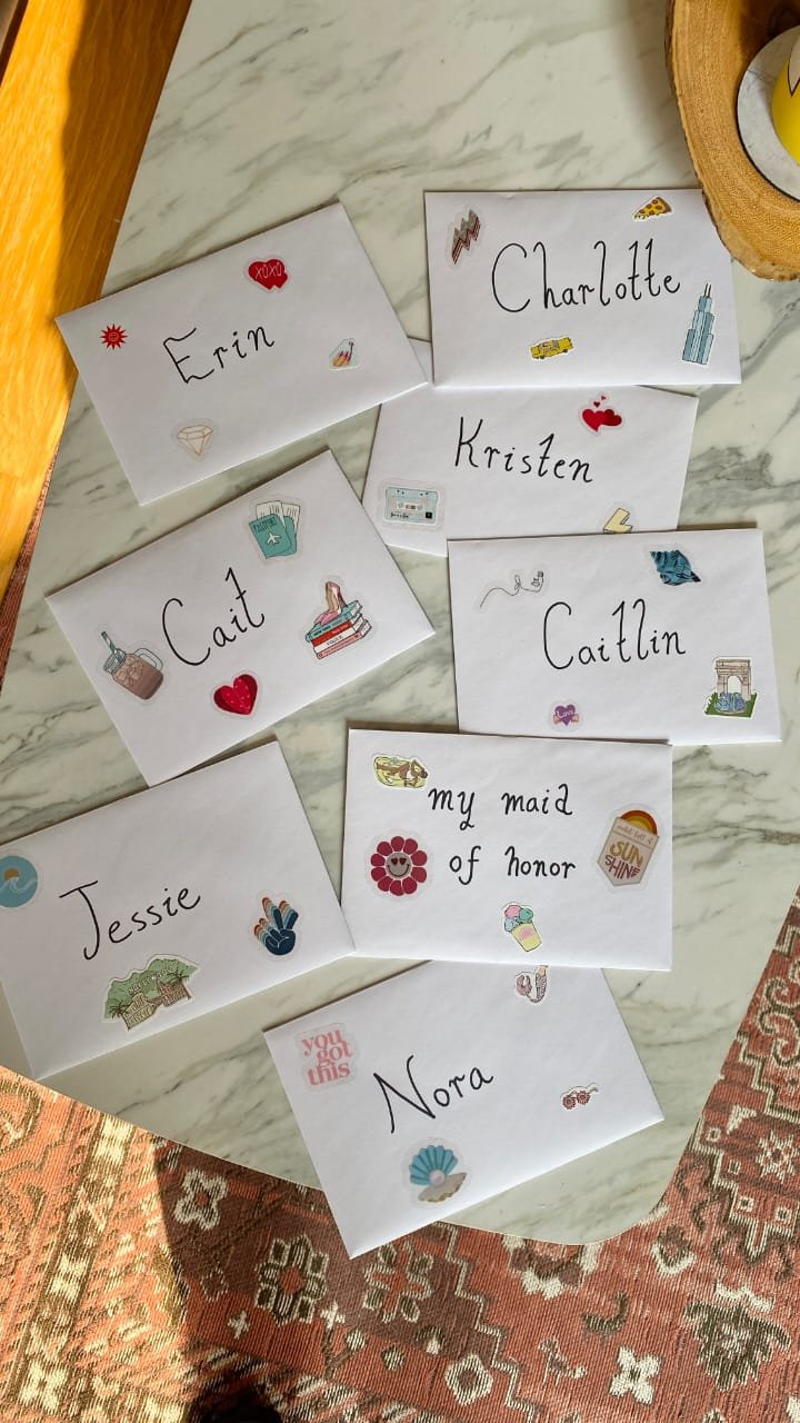 Personalized Envelopes for a NYC Bachelorette Party