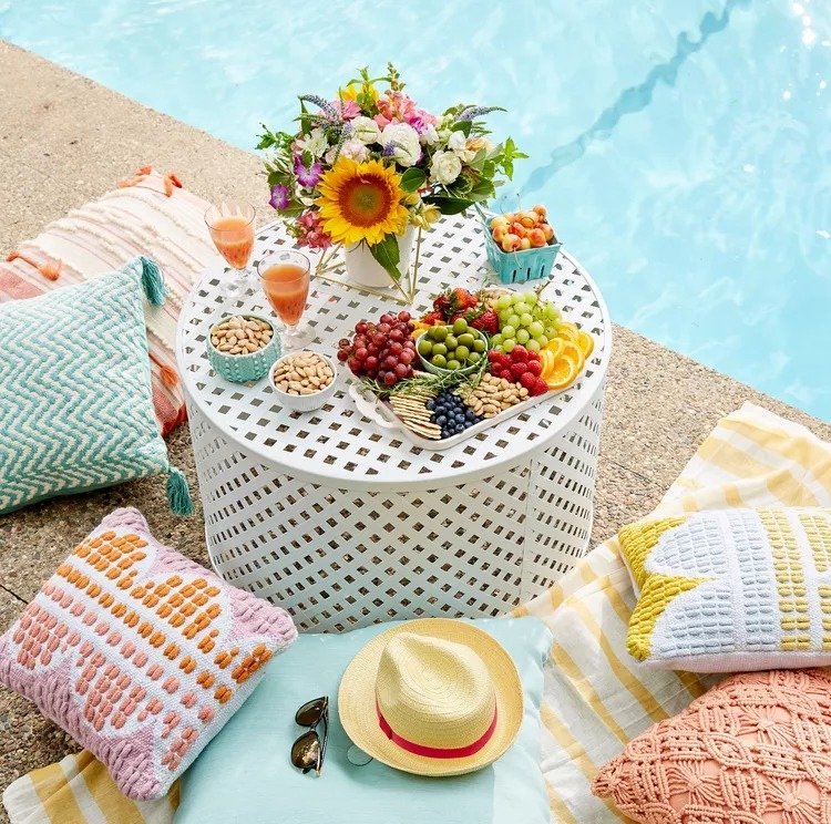 Relaxed Poolside Snack and Refreshment Setup A Perfect Summer Retreat