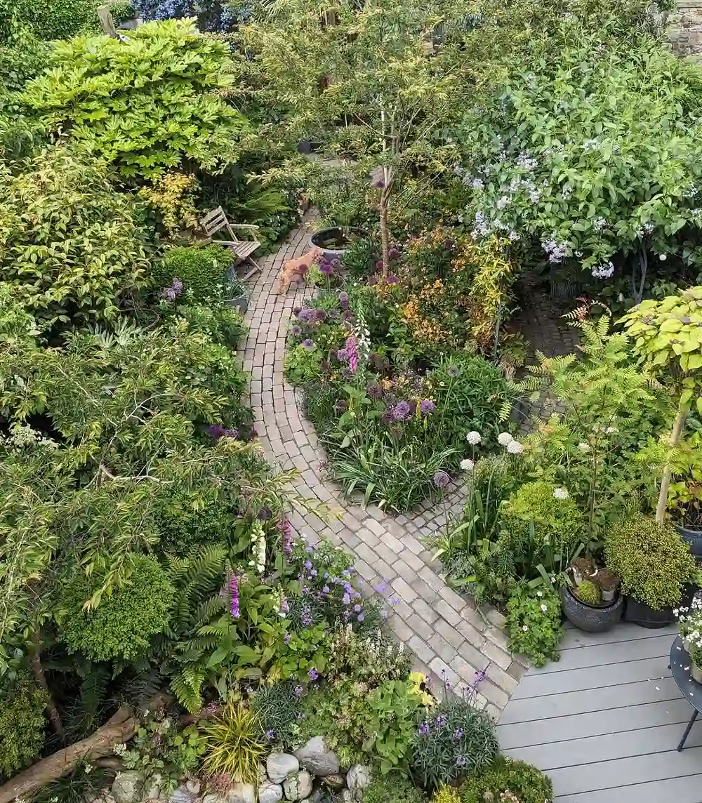 Winding Cottage Brick Path