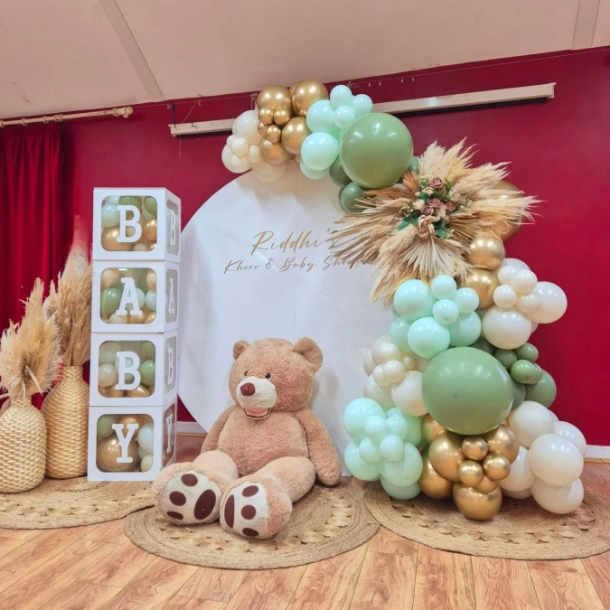 Green and Gold Bear Display