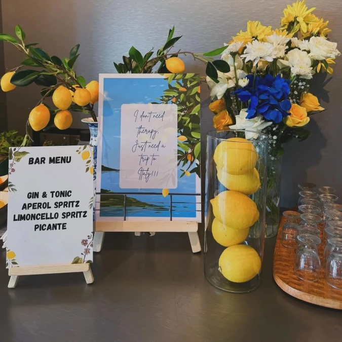 Amalfi Themed Drink Station