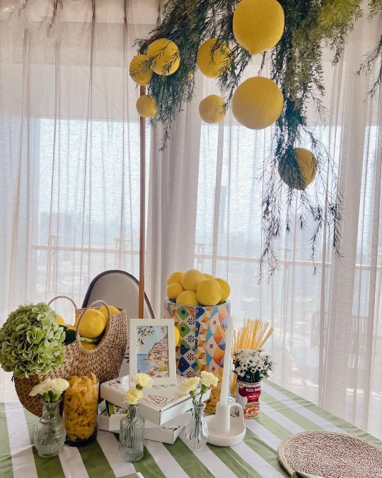 Custom Amalfi Bridal Backdrop