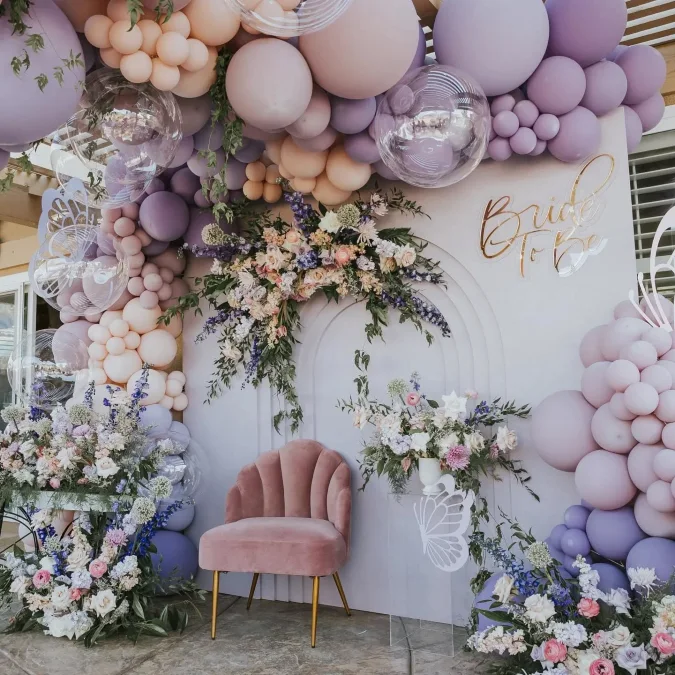 Lavender Balloon Backdrop