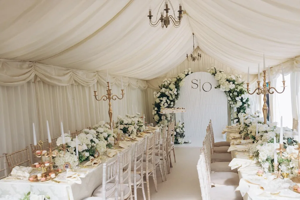 Cream Marquee Dining