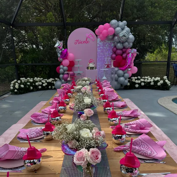 Disco Cowgirl Table Setting