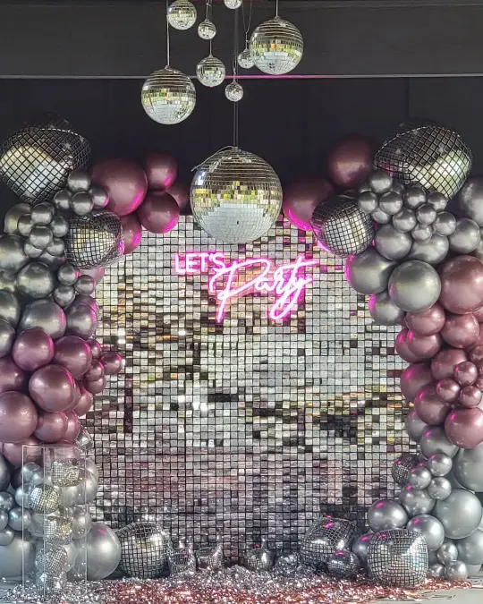 Pink Neon Shimmer Wall