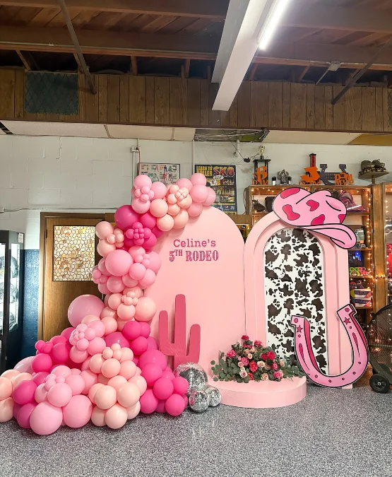 Pink Western Arch Display