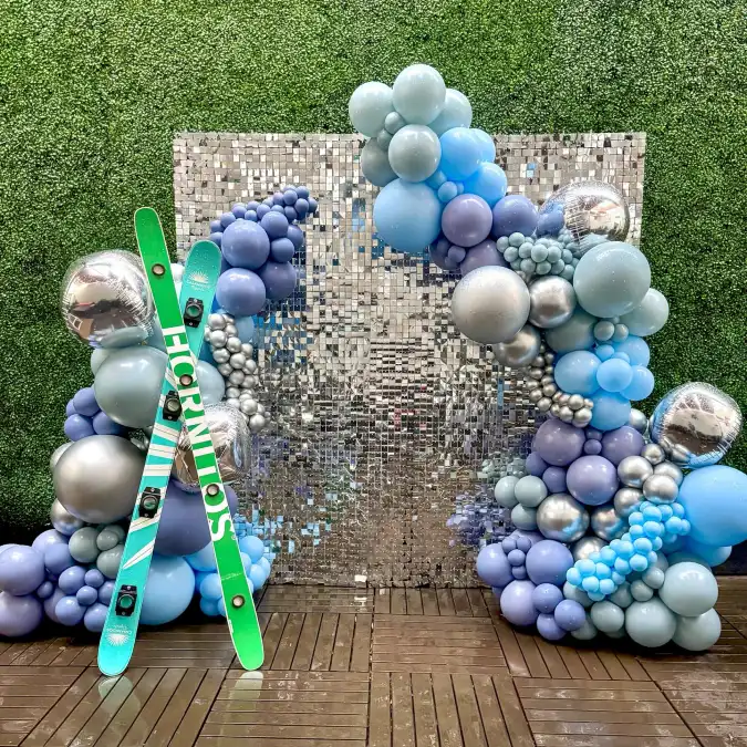 Winter Balloon Arch Backdrop