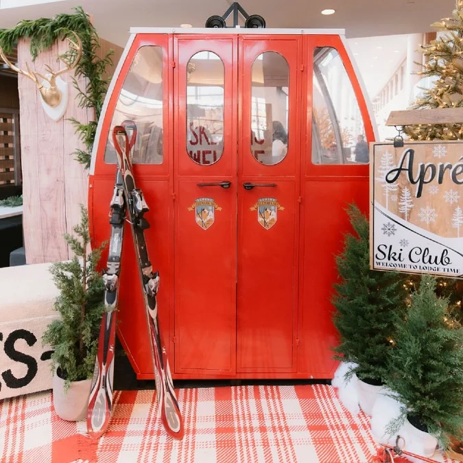 Vintage Red Gondola Cabin