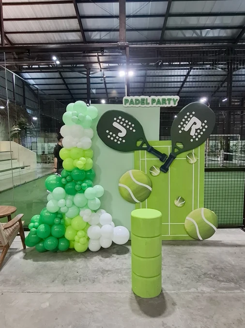 Green Court Theme Backdrop
