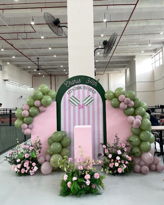 "Let's Dink to That" Arched Display