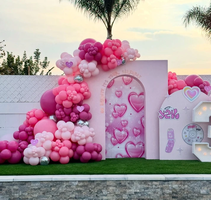 Pink Heart Garden Arch