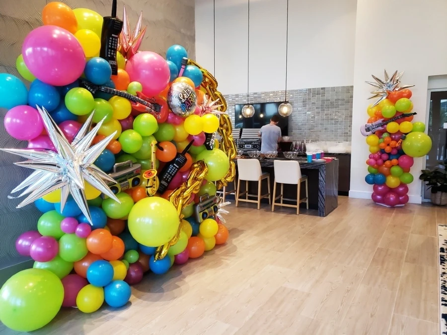 Neon Musical Balloon Arch