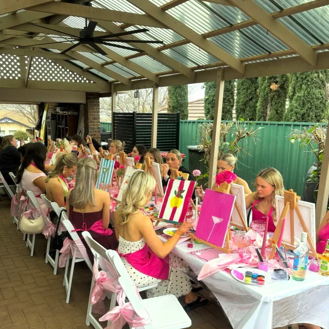 Pink Patio Painting Party
