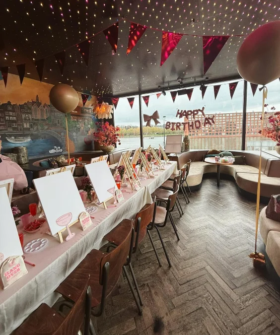 Chic Waterfront Lounge Setup