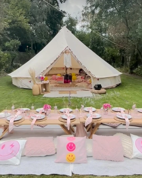 Playful Pink Glamping