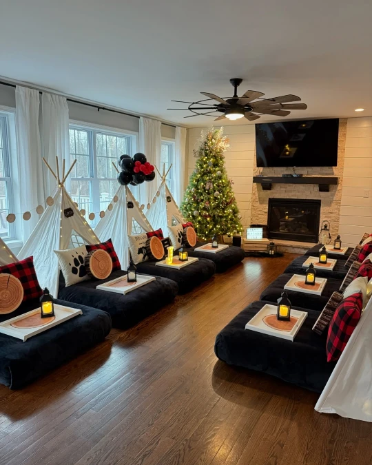 Rustic Cabin Slumber Party