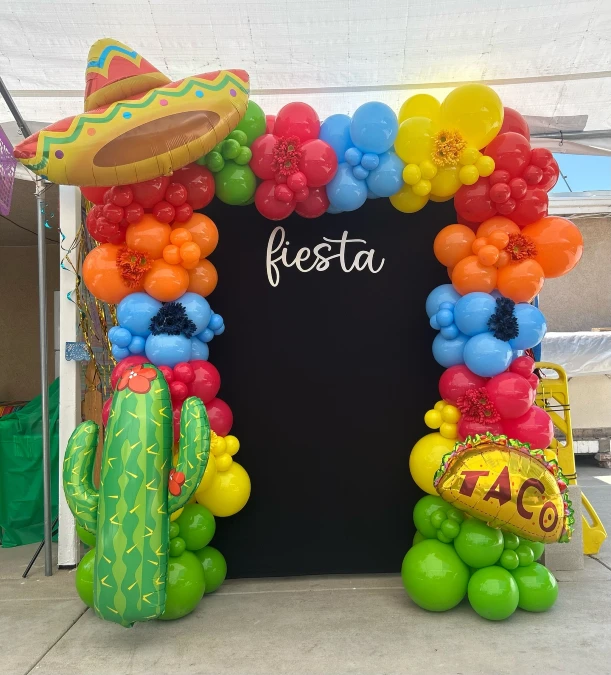Festive Balloon Photo Backdrop