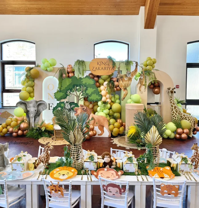 Jungle Waterfall and Jeep Backdrop