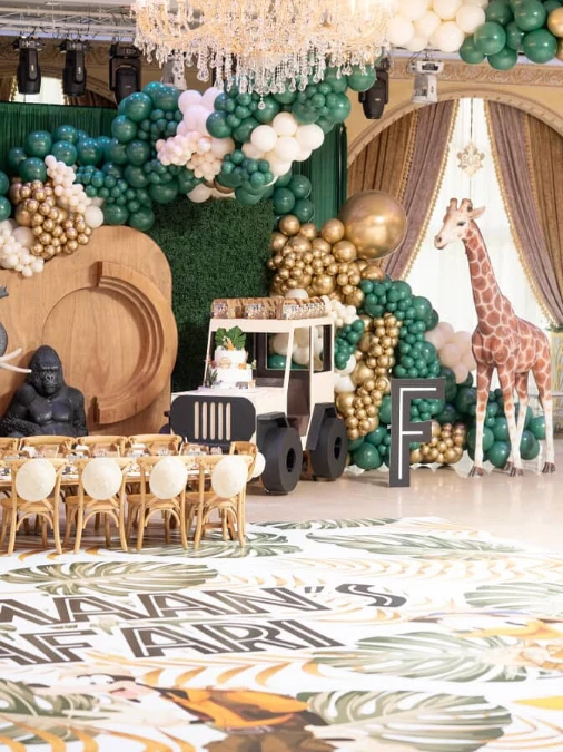 Palm Tree and Animal Statues