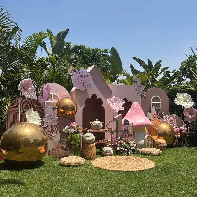 Golden Sphere Garden Castle