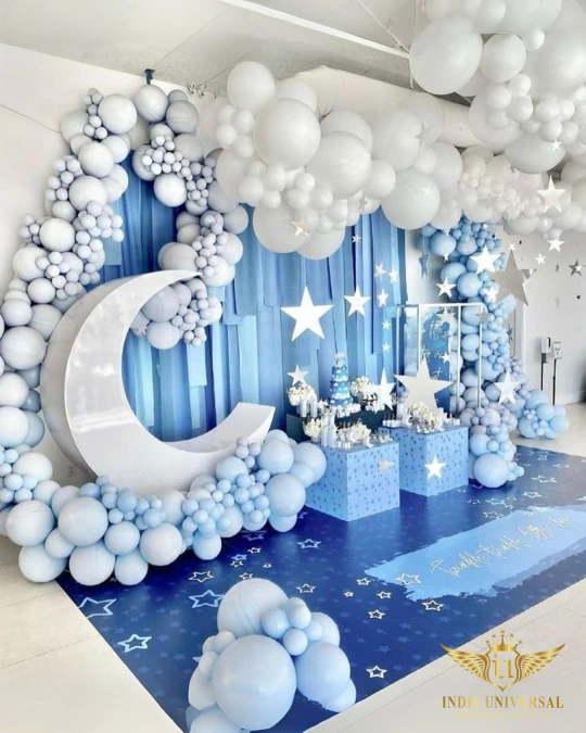 Pastel Blue Cloud and Starscape