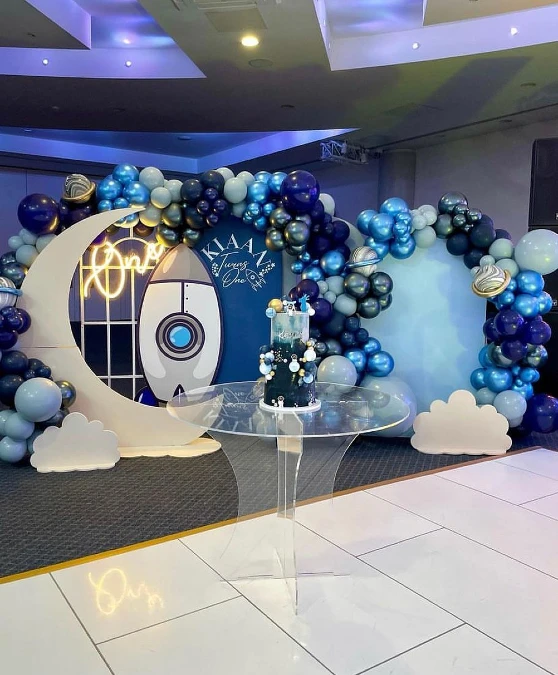 Rocket Ship Birthday Display