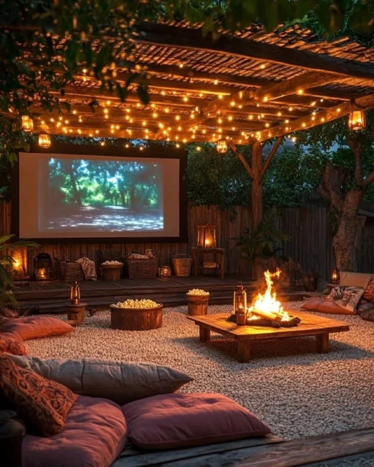 Rustic Fire Pit Lounge