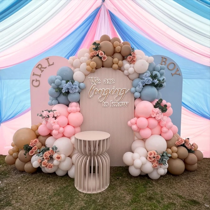 Pastel Balloon Arch Backdrop