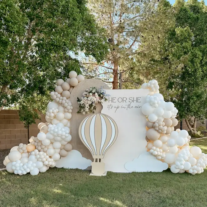 Hot Air Balloon Theme Backdrop