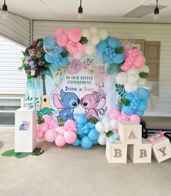 Stitch and Angel Tropical Theme