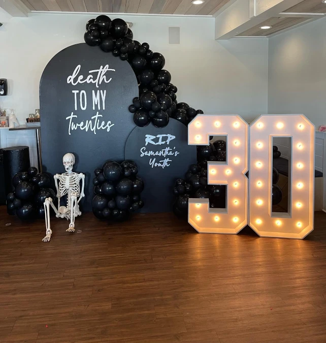 Funeral Themed Backdrop Display