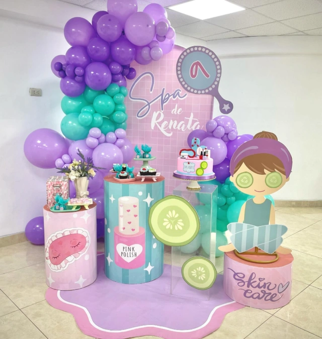 Colorful Spa Party Display