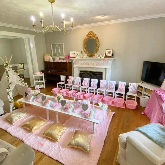 Cozy Living Room Spa Setup