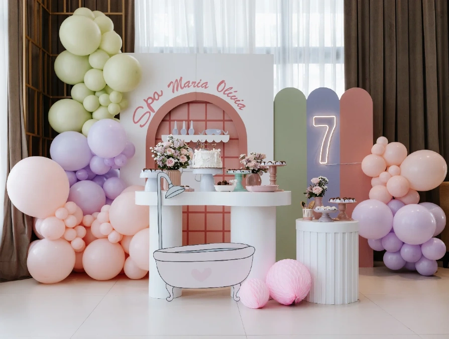 Elegant Pastel Spa Dessert Station