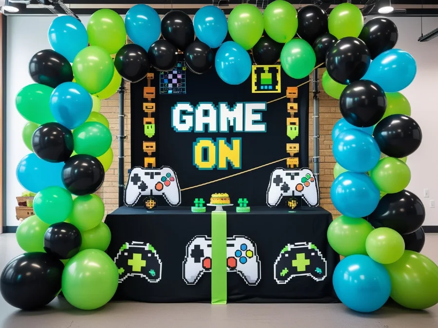 Retro Pixelated Game On Setup