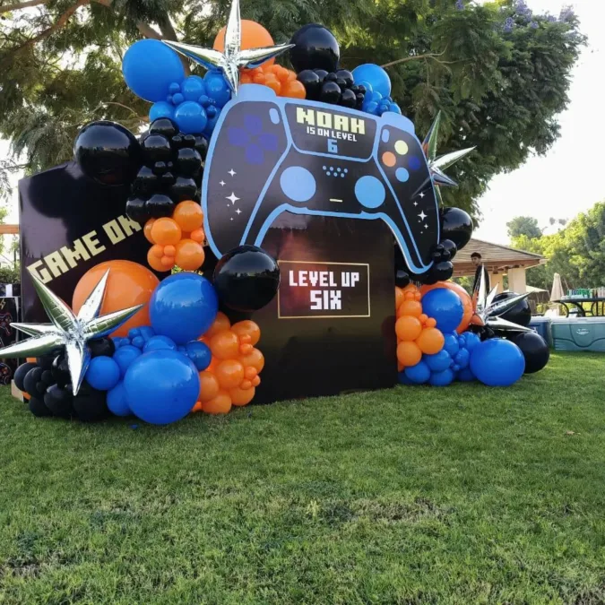 Outdoor Level Six Orange and Blue Setup