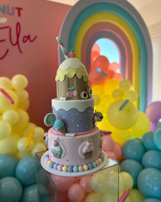 Triple Layer Dessert Cake