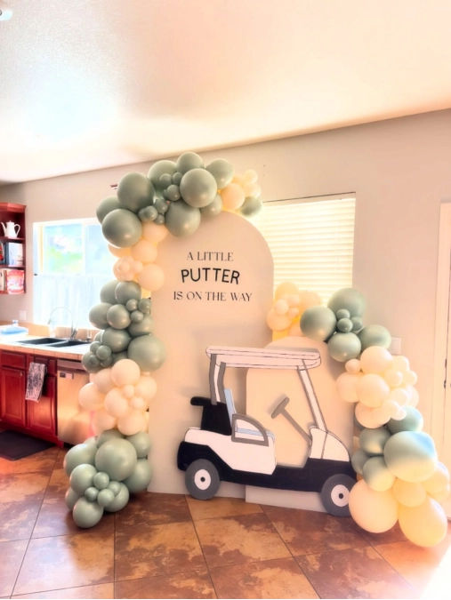'A Little Putter' Baby Shower Arch