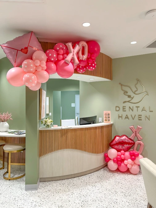 Office Reception Balloon Display