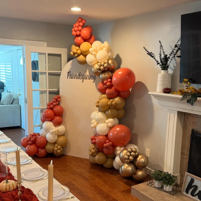 White Arch and Balloon Backdrop