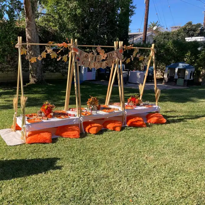 Twinkling Backdrop with Green Accents