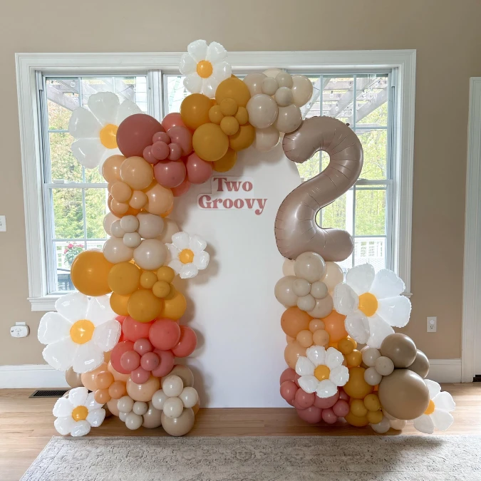 Muted Balloon Arch and Number