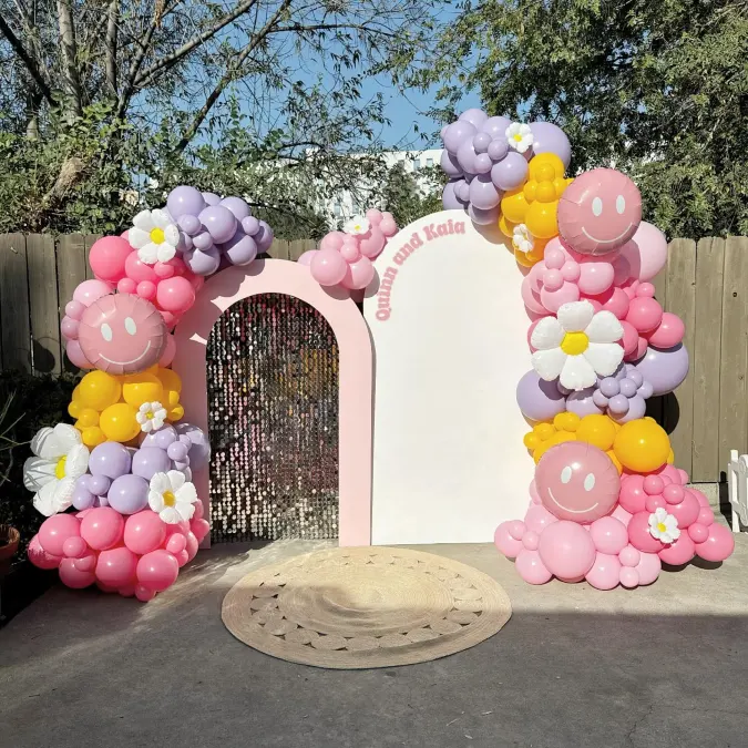 Pink and Purple Shimmer Arch