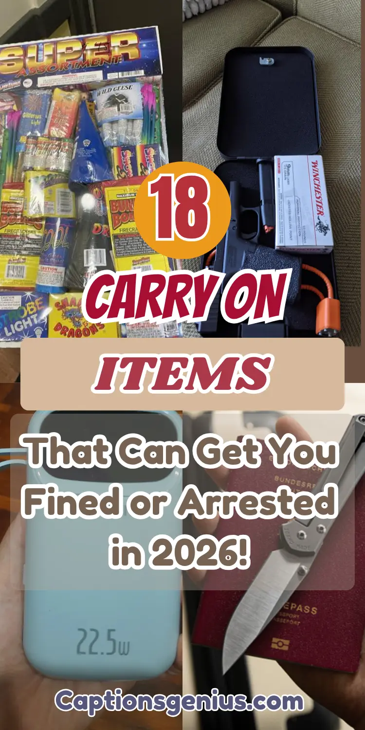 items 18 Carry On Items That Can Get You Fined or Arrested in 2026!
